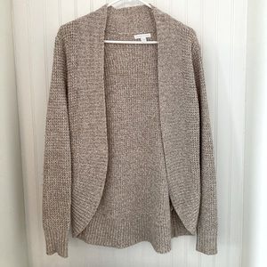 New York & Company Beige Knit Cardigan